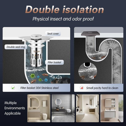 🏆Flash Sale⚡ 50K+ SOLD!🔥- Universal Stainless Steel Drain Strainer (BUY 2 GET 1 FREE)