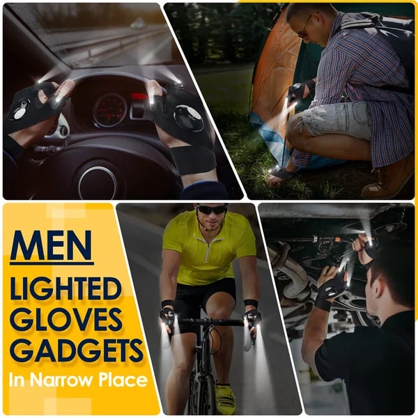 🎄Christmas Sales 49% OFF -🔥🔥Hands-Free LED Half Finger Gloves