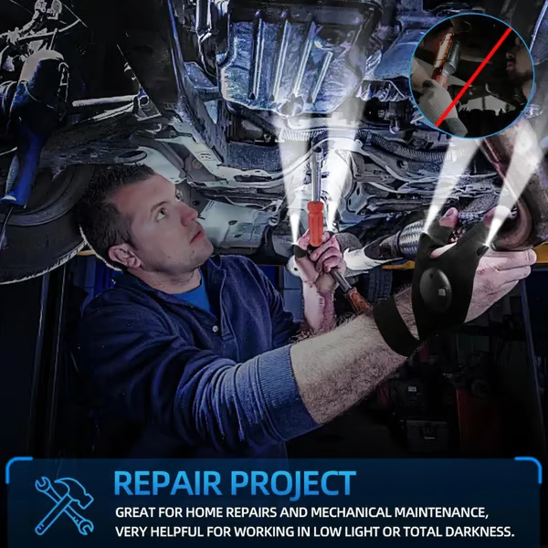 🎄Christmas Sales 49% OFF -🔥🔥Hands-Free LED Half Finger Gloves