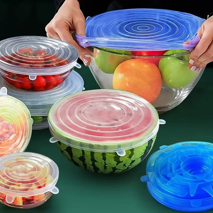 🍽️Silicone Cover Stretch Lids Reusable Airtight Food Wrap Covers
