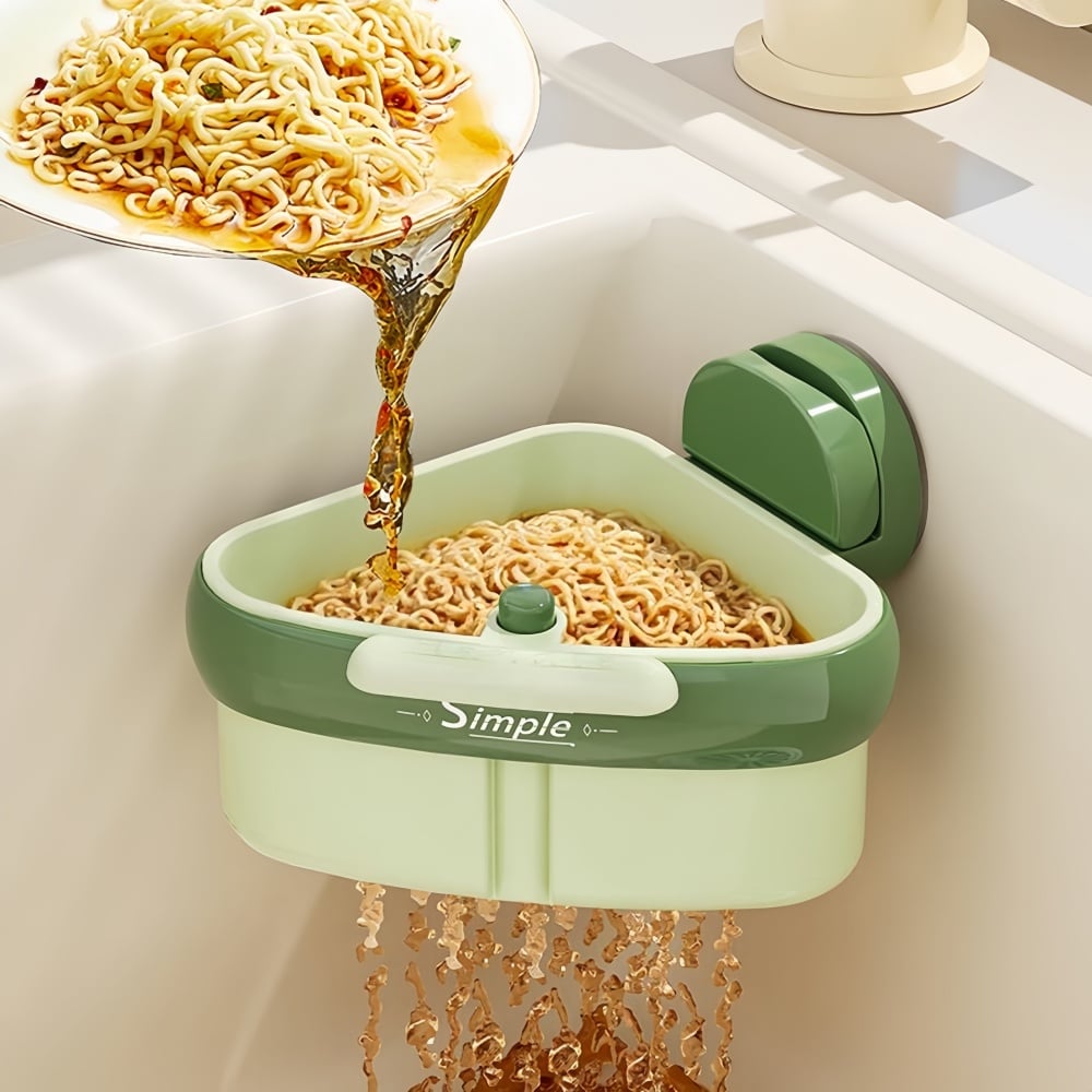 💧2025 New Release - 🍽️Suction Cup Sink Corner Rack（🔥Buy 2 Get 1 Free）