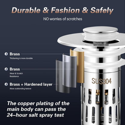 🏆Flash Sale⚡ 50K+ SOLD!🔥- Universal Stainless Steel Drain Strainer (BUY 2 GET 1 FREE)