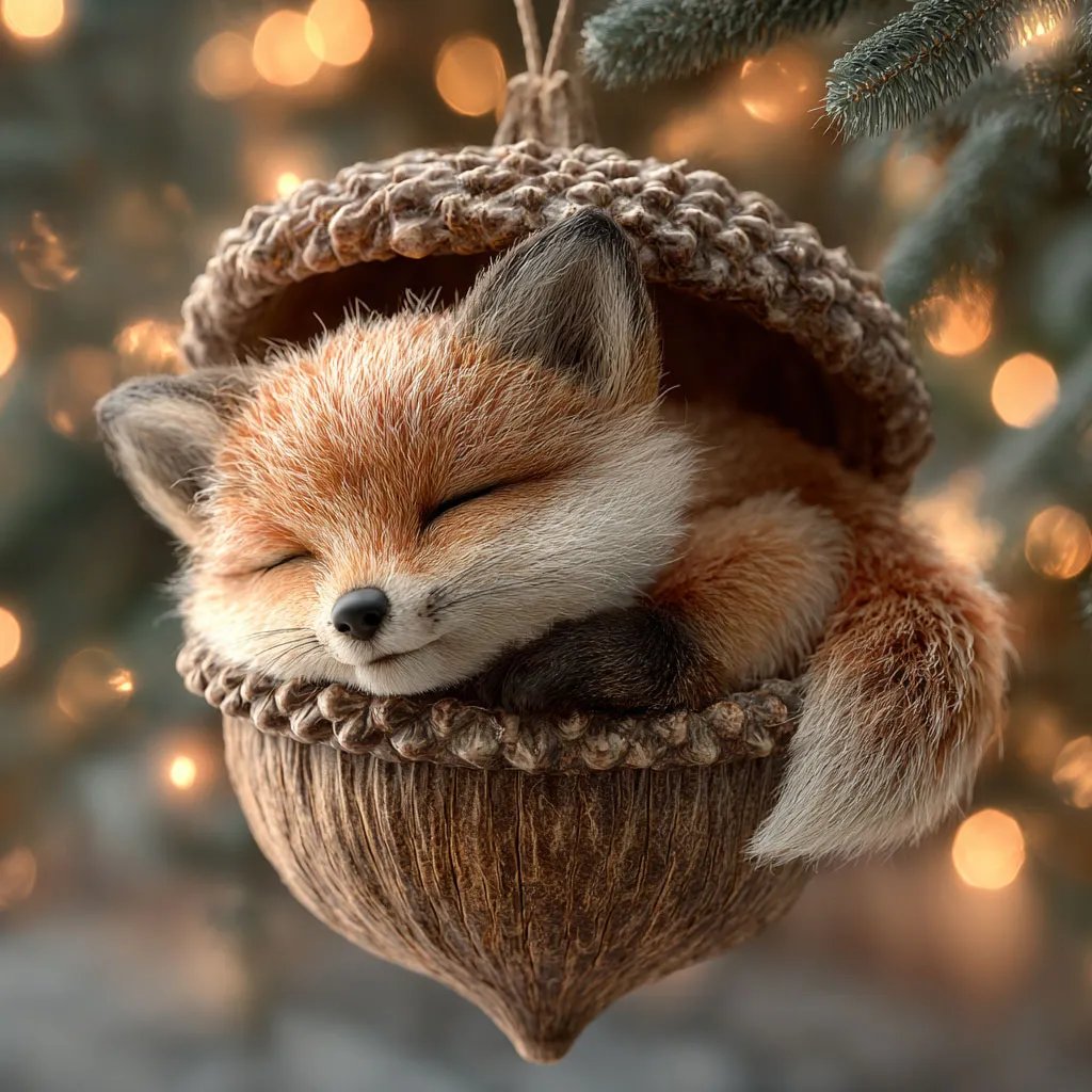 🔥LAST DAY 49% OFF🎁❤️Forest Animal Acorn Ornaments – Cozy Forest Christmas Ornaments