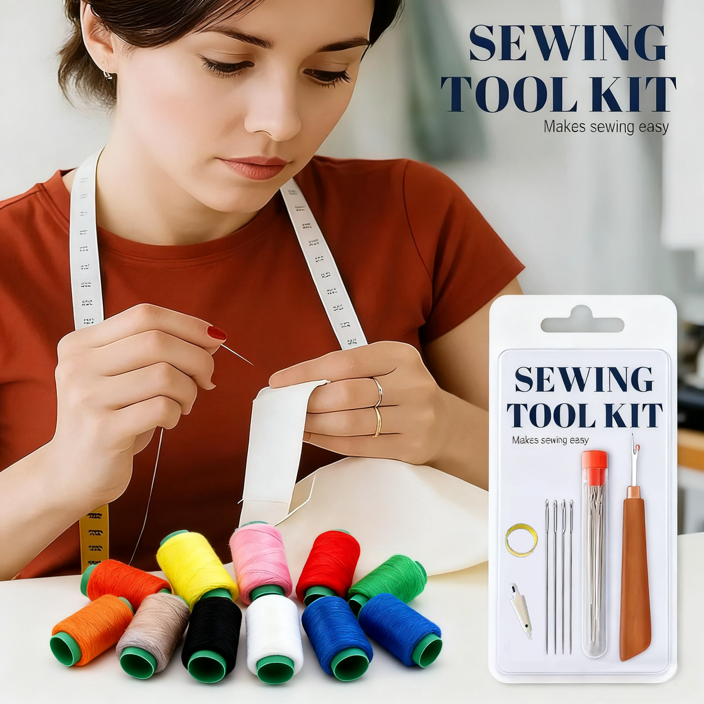 🏆New Year 49% OFF -🧵34PCS Big Eye Steel Needles Set -(🎁Buy 2 Get 1 Free)