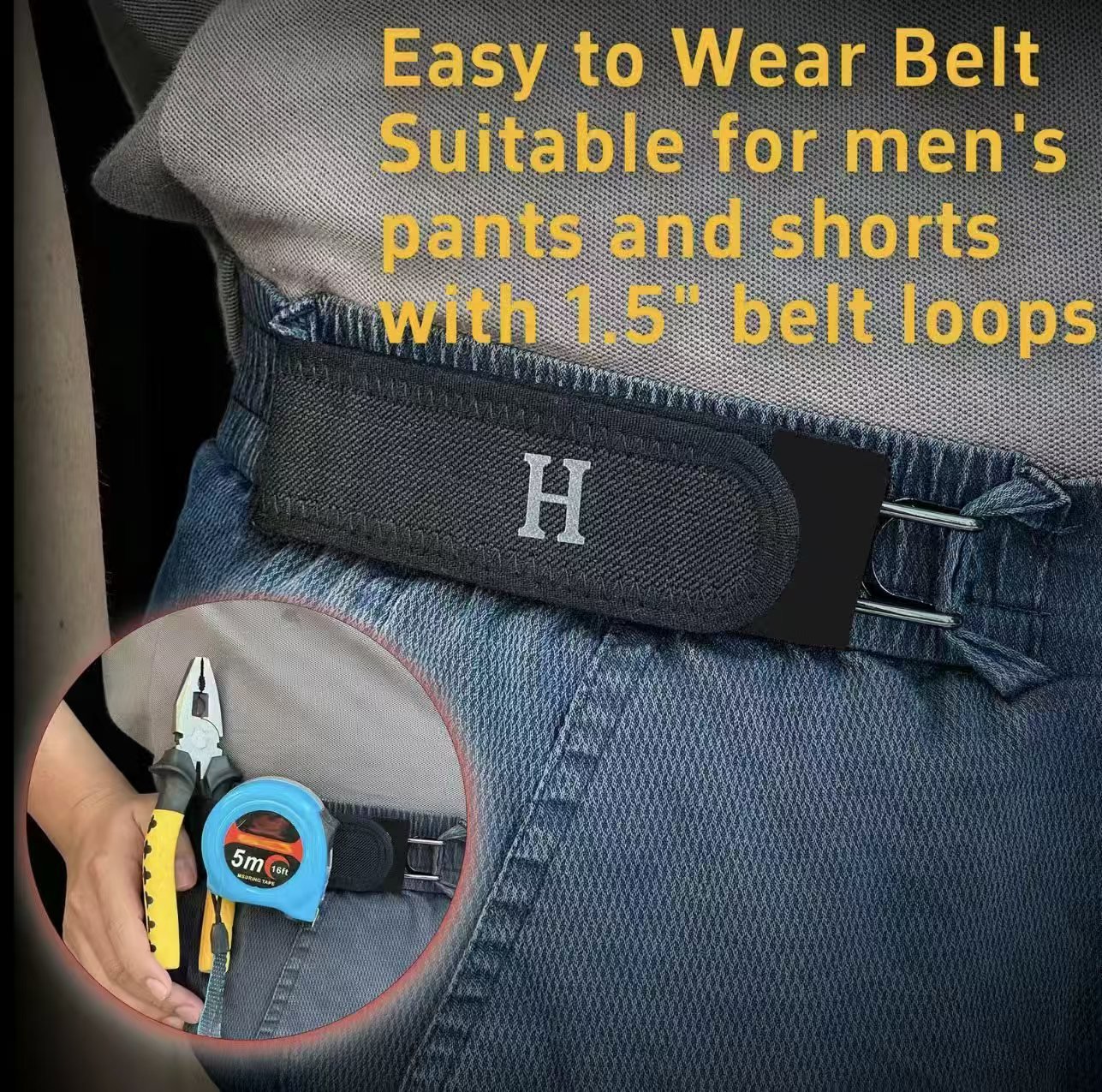 ⏰New Year 49% OFF🎄Tactical Metal Hook Elastic Belt (Unisex) - No Buckle Invisible Design | Soft Adjustable Side