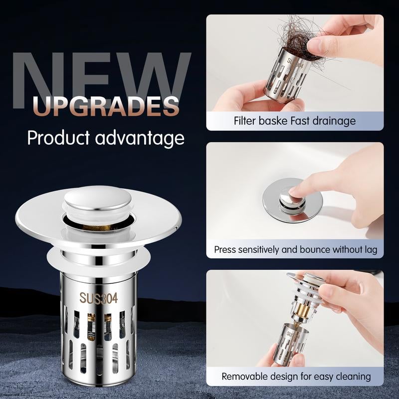 🏆Flash Sale⚡ 50K+ SOLD!🔥- Universal Stainless Steel Drain Strainer (BUY 2 GET 1 FREE)