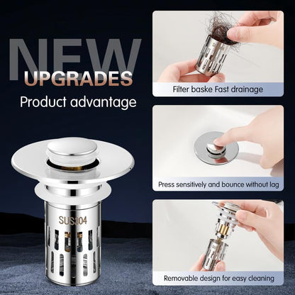 🏆Flash Sale⚡ 50K+ SOLD!🔥- Universal Stainless Steel Drain Strainer (BUY 2 GET 1 FREE)