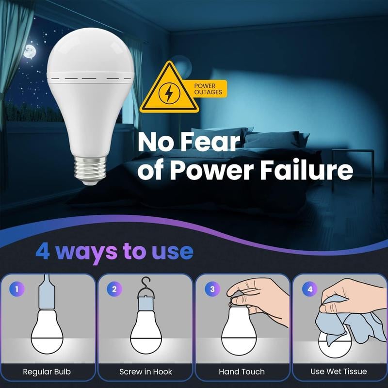 🏠Home Essential Rechargeable Emergency Light Bulbs💡