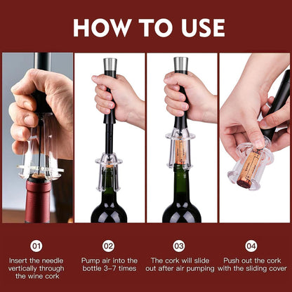 🎄Holiday Pre-Sale Save 49%🔥Air Pump Cork Remover Wine Bottle Opener Set