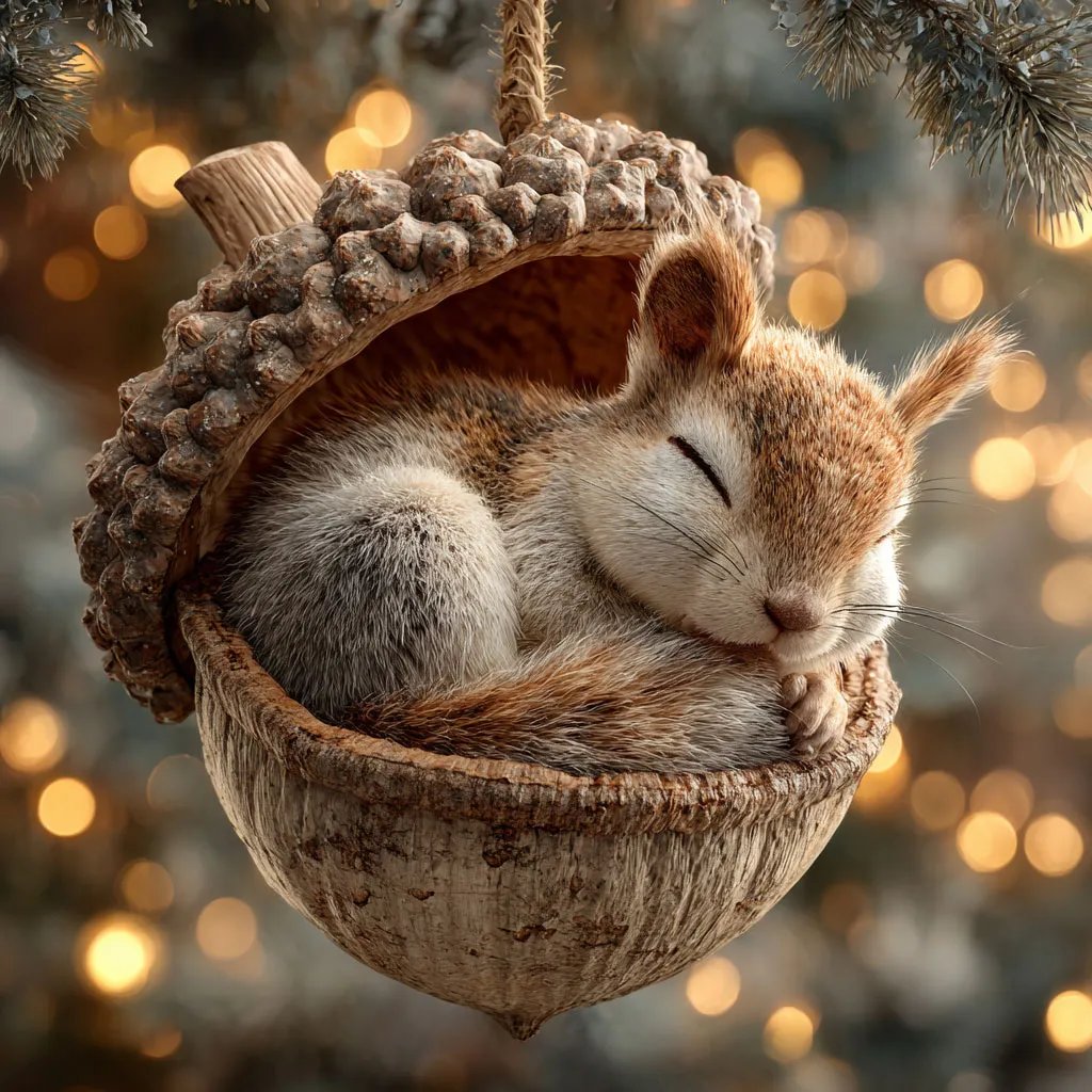 🔥LAST DAY 49% OFF🎁❤️Forest Animal Acorn Ornaments – Cozy Forest Christmas Ornaments