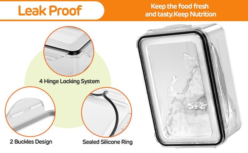 💖Last Day Sale 49% OFF🔥Household transparent plastic food storage box-Including drain basket💧