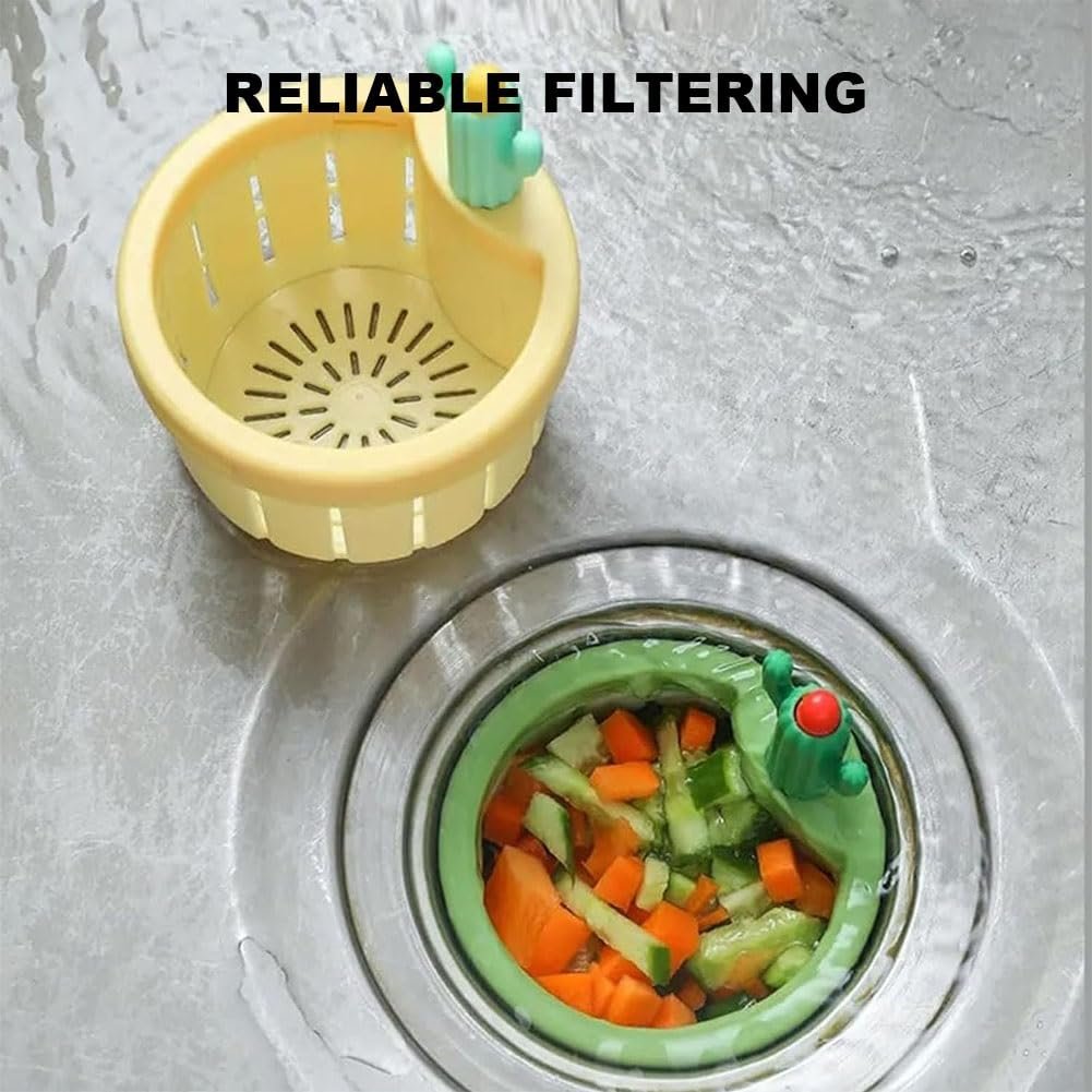 🏆Flash Sale⚡ 50K+ SOLD!🔥🍽️Cactus Kitchen Automatic Dumping Sink Filter(BUY 2 GET 1 FREE)
