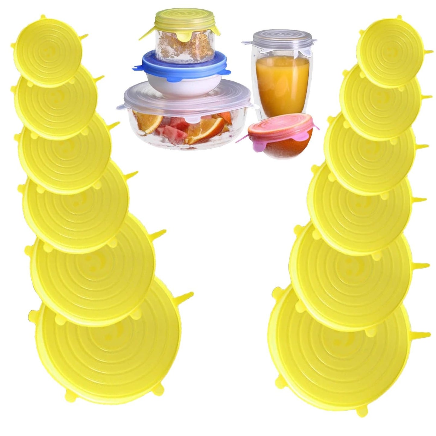 🍽️Silicone Cover Stretch Lids Reusable Airtight Food Wrap Covers