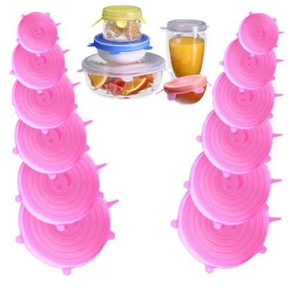 🍽️Silicone Cover Stretch Lids Reusable Airtight Food Wrap Covers